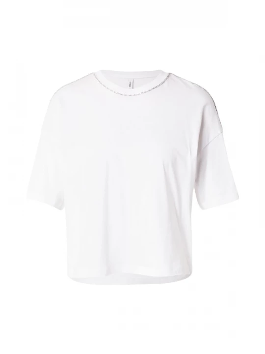 Foto van product ONLY Shirt 'ONLCHERI' zilver / wit