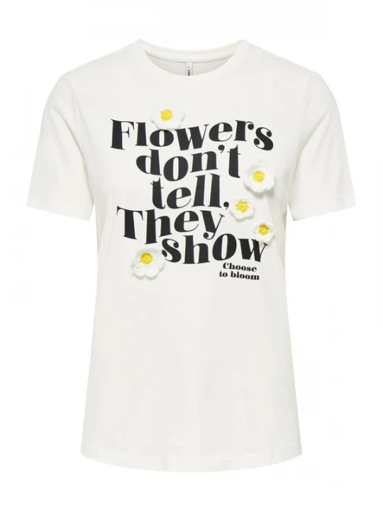 Foto van product ONLY Shirt 'ONLCILLE DAISIES' geel / zwart / offwhite