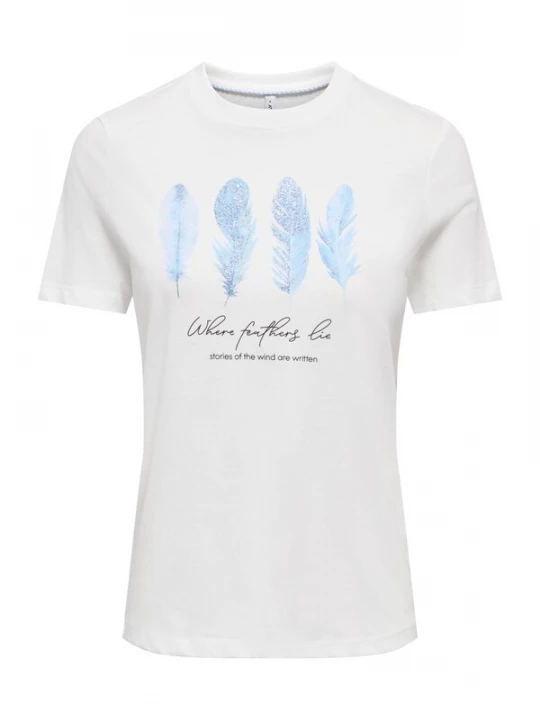 Foto van product ONLY Shirt 'ONLDREAMER' lichtblauw / zwart / wit