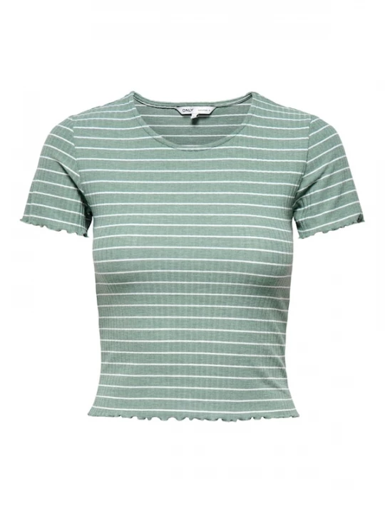 Foto van product ONLY Shirt 'ONLEmma' pastelgroen / wit
