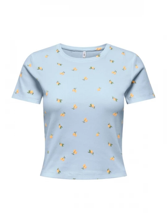 Foto van product ONLY Shirt 'ONLFENJA' lichtblauw / geel / groen