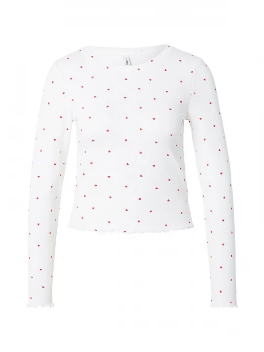 Foto van product ONLY Shirt 'ONLFENJA' rood / wit