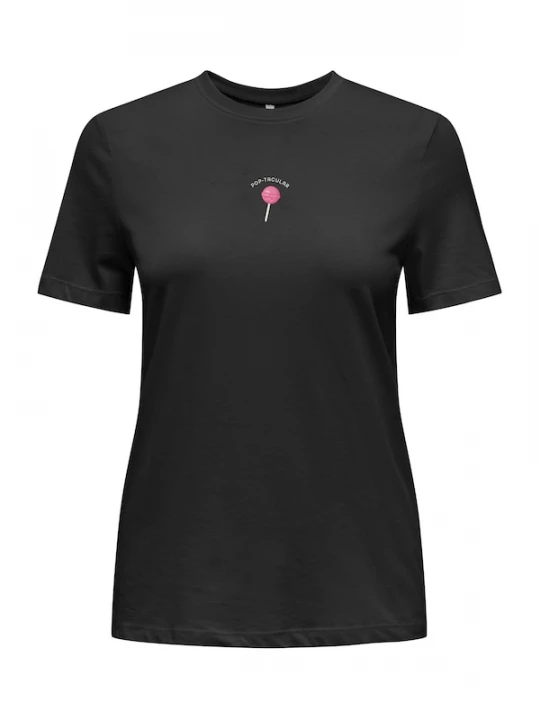 Foto van product ONLY Shirt 'ONLFOODIE' lichtroze / zwart / wit