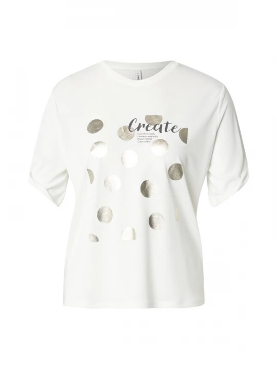 Foto van product ONLY Shirt 'ONLFREE' goud / zwart / offwhite