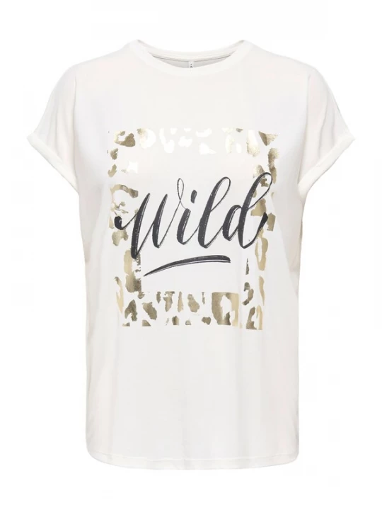 Foto van product ONLY Shirt 'ONLFREE NEW' goud / zwart / wit