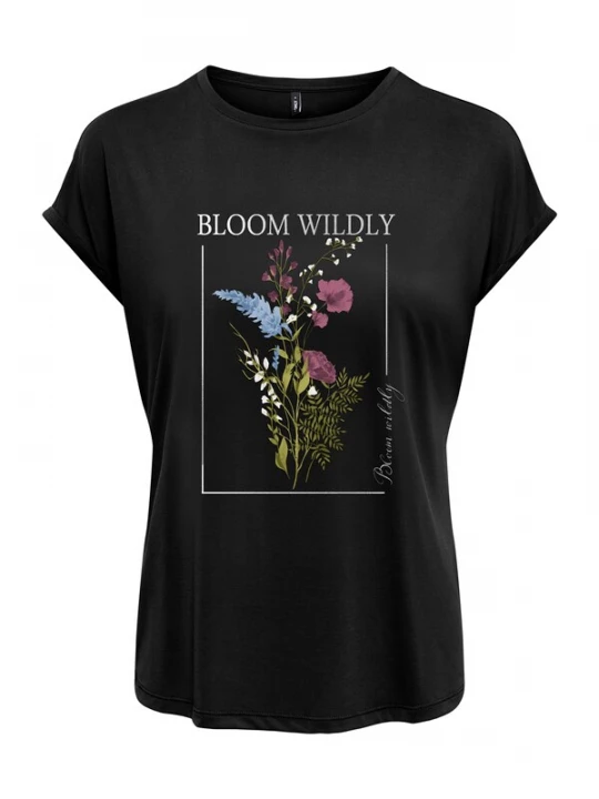 Foto van product ONLY Shirt 'ONLFREE NEW' lichtblauw / bessen / zwart / wit