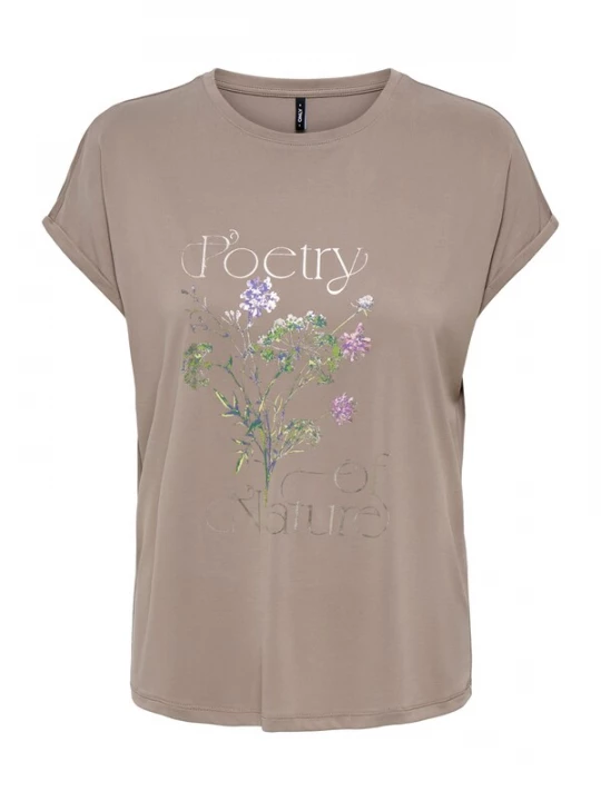 Foto van product ONLY Shirt 'ONLFREE NEW' taupe / groen / donkerlila / wit