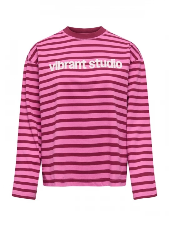 Foto van product ONLY Shirt 'ONLFREJA' magenta / lichtroze / wit