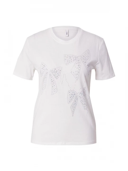 Foto van product ONLY Shirt 'ONLGry' zilver / wit