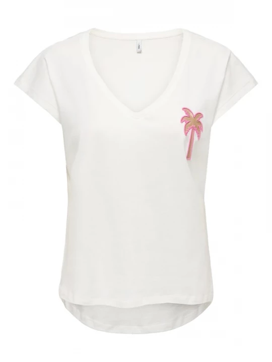 Foto van product ONLY Shirt 'ONLIMELDA' goud / lichtroze / wit