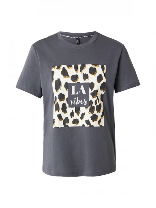 Foto van product ONLY Shirt 'ONLKITA' crème / goud / antraciet / zwart