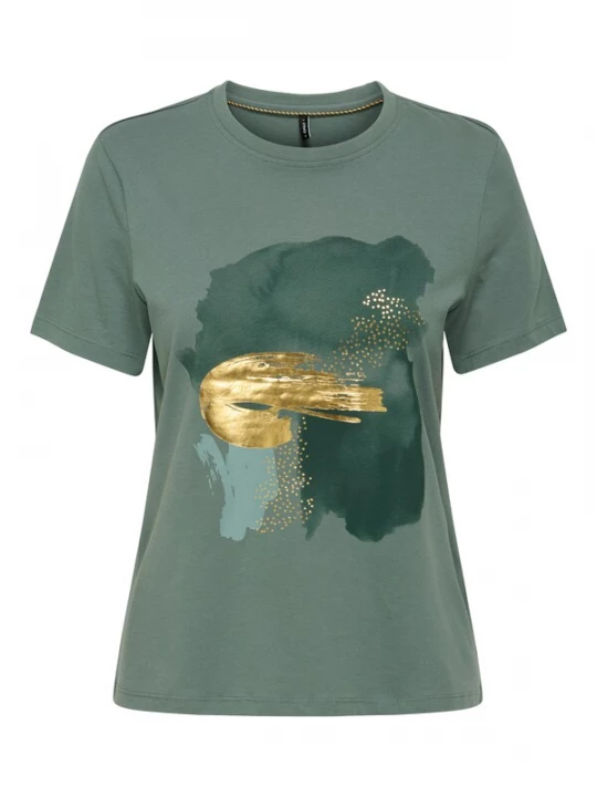 Foto van product ONLY Shirt 'ONLKITA' goud / groen / spar