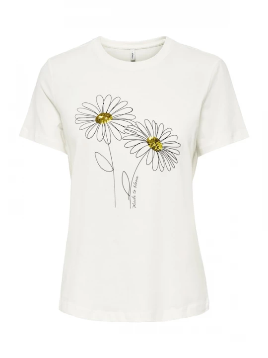 Foto van product ONLY Shirt 'ONLKITA' goud / zwart / wit