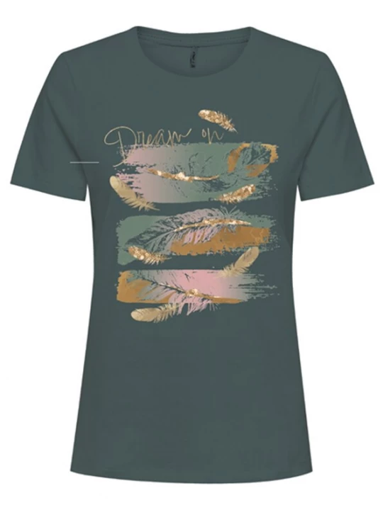 Foto van product ONLY Shirt 'ONLKITA' goudgeel / goud / spar / lichtroze