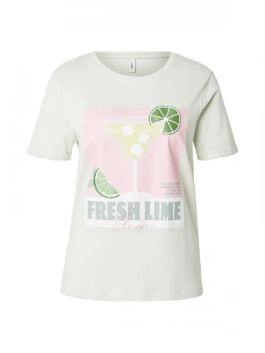 Foto van product ONLY Shirt 'ONLKITA' mintgroen / lichtgroen / lichtroze / wit