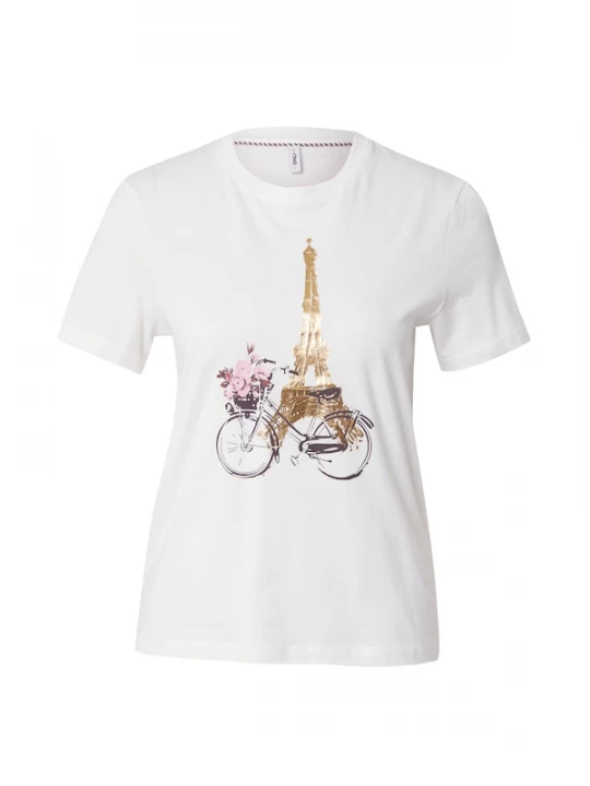 Foto van product ONLY Shirt 'ONLKITA' olijfgroen / rosa / zwart / wit