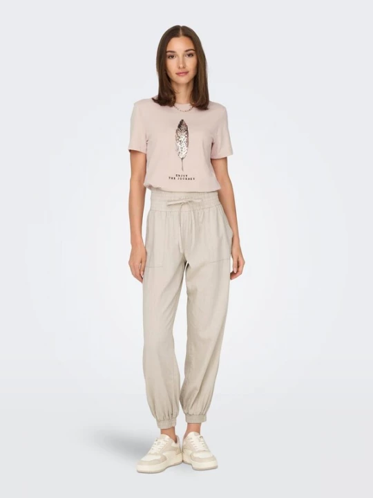 Foto van product ONLY Shirt 'ONLKita' poederroze / zwart / offwhite