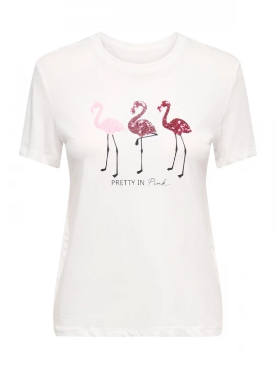 Foto van product ONLY Shirt 'ONLKITA' rosa / donkerrood / zwart / offwhite