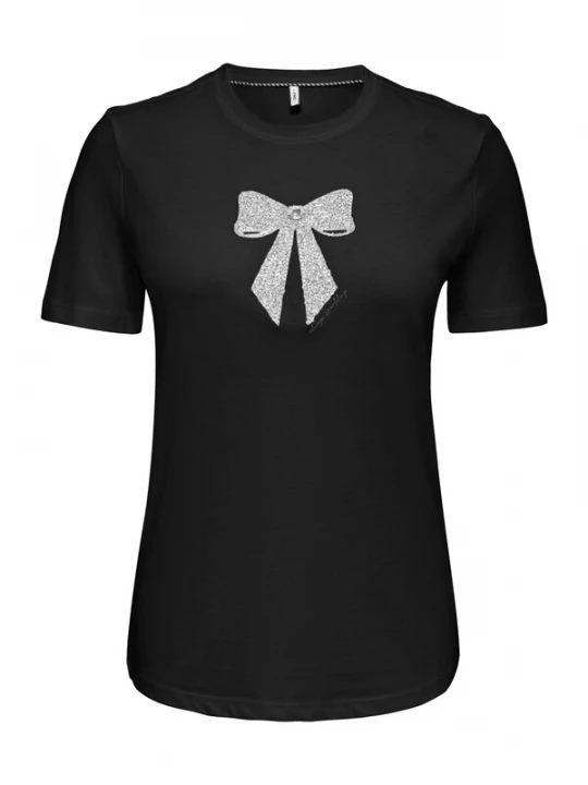 Foto van product ONLY Shirt 'ONLKita' zwart / zilver