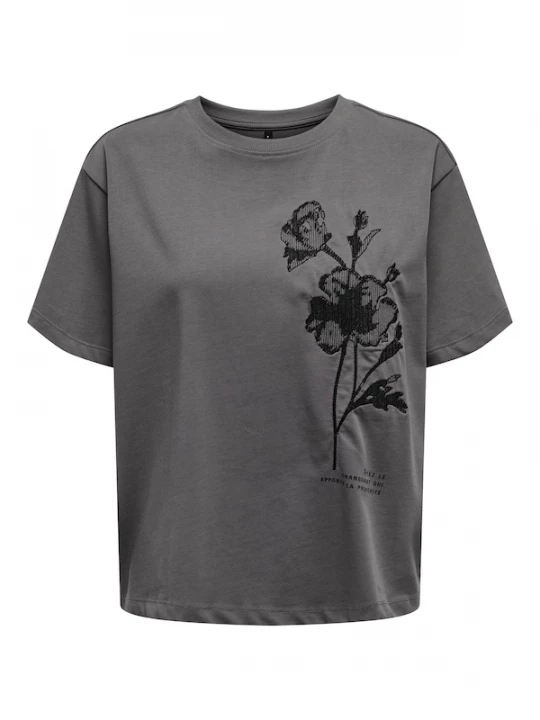 Foto van product ONLY Shirt 'ONLKRISTA' grijs / zwart