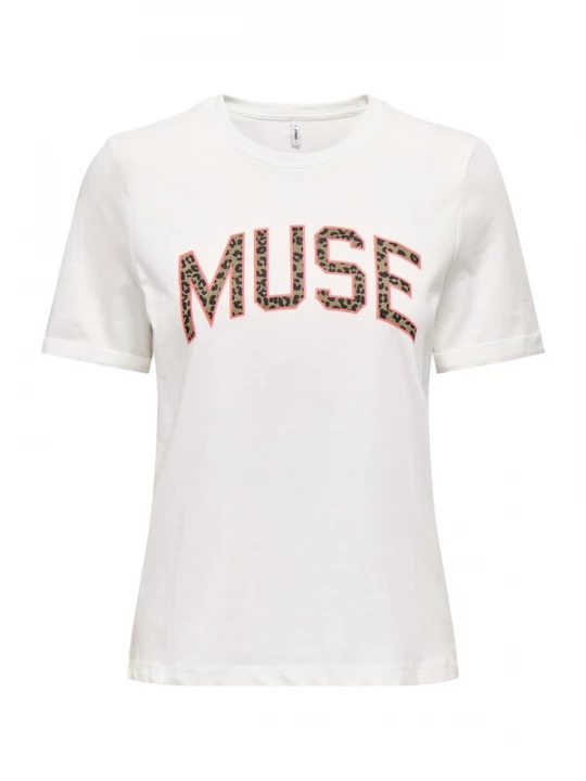 Foto van product ONLY Shirt 'ONLLEA' sand / lichtroze / zwart / wit