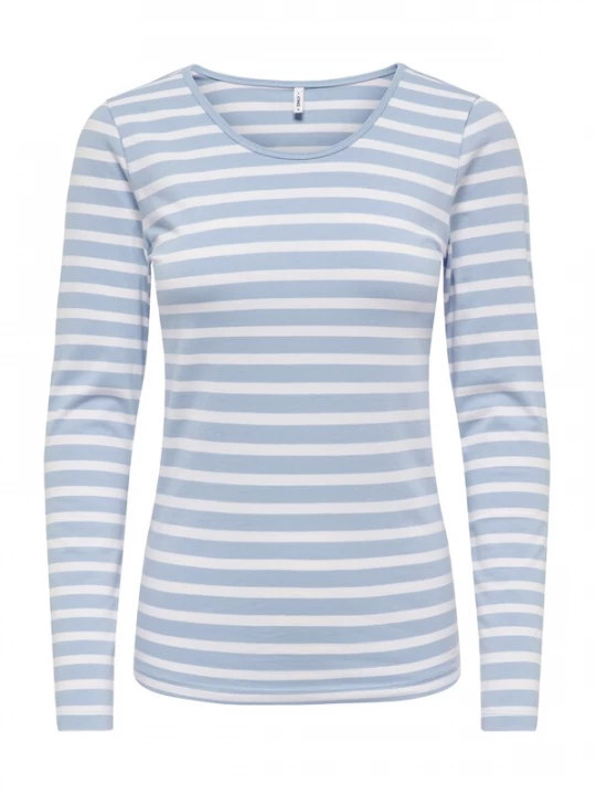 Foto van product ONLY Shirt 'ONLLIVE LOVE' lichtblauw / wit