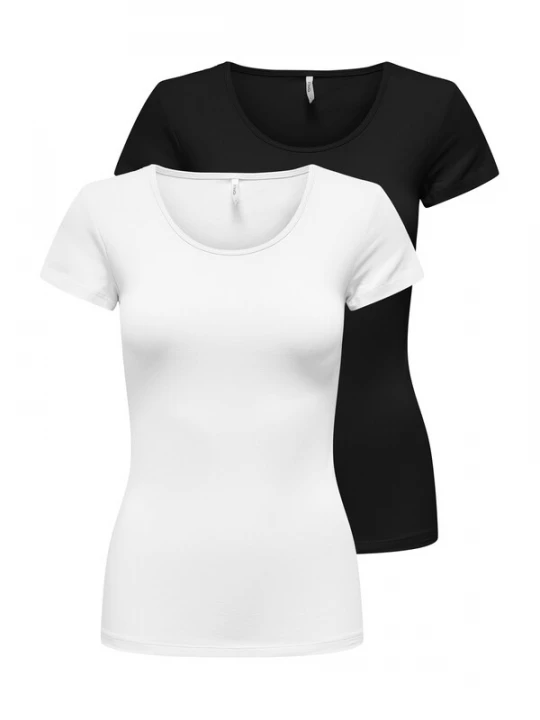 Foto van product ONLY Shirt 'ONLLIVE' zwart / wit
