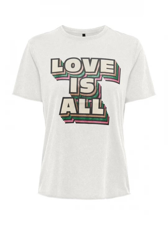 Foto van product ONLY Shirt 'ONLLUCKY' grasgroen / pink / zwart / wit