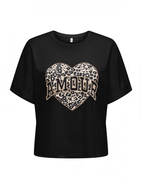 Foto van product ONLY Shirt 'ONLLucy' beige / goud / zwart