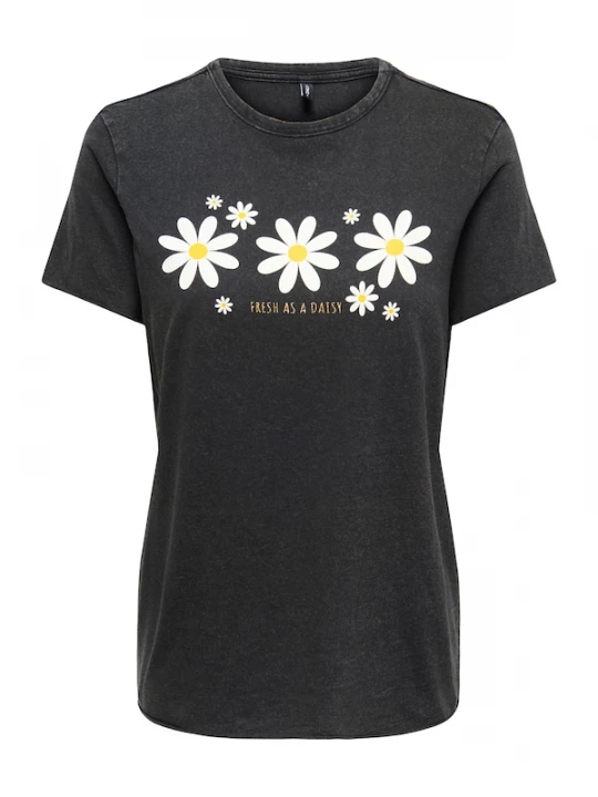 Foto van product ONLY Shirt 'ONLLUCY' geel / zwart / wit