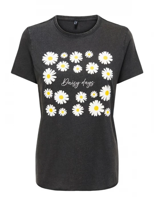 Foto van product ONLY Shirt 'ONLLucy' geel / zwart / wit