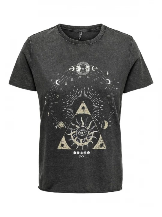 Foto van product ONLY Shirt 'ONLLucy' goud / zwart / offwhite