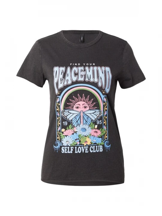 Foto van product ONLY Shirt 'ONLLucy' hemelsblauw / lichtgroen / rosa / zwart