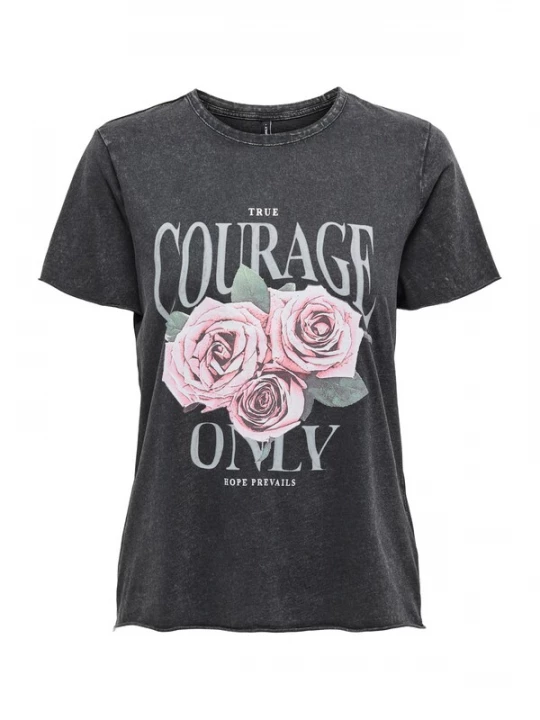 Foto van product ONLY Shirt 'ONLLUCY' lichtgrijs / pastelgroen / rosa / zwart