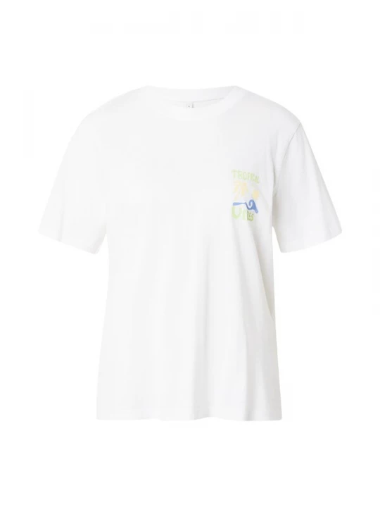 Foto van product ONLY Shirt 'ONLLUCY MONJA' blauw / lichtgeel / bloedrood / wit