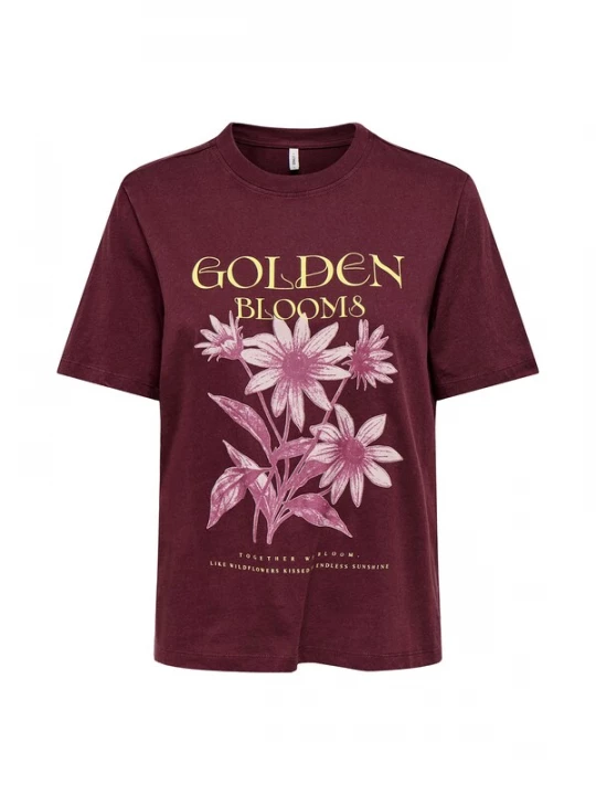 Foto van product ONLY Shirt 'ONLLUCY MONJA' goud / bordeaux