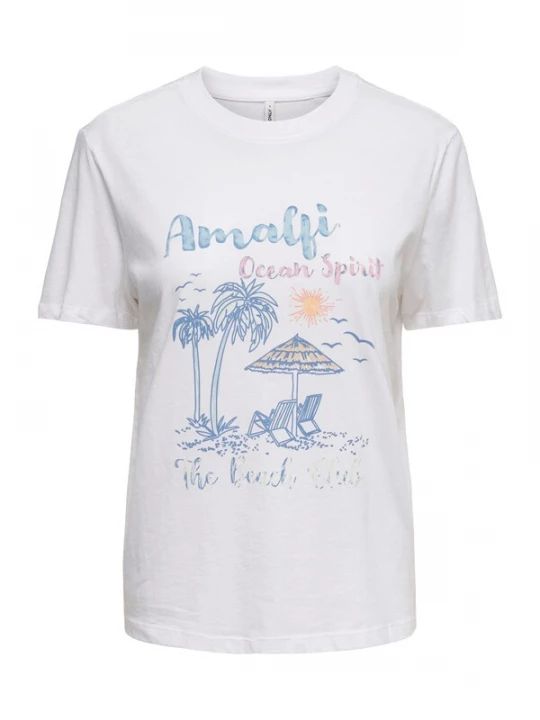 Foto van product ONLY Shirt 'ONLLUCY MONJA' lichtblauw / geel / rosa / wit