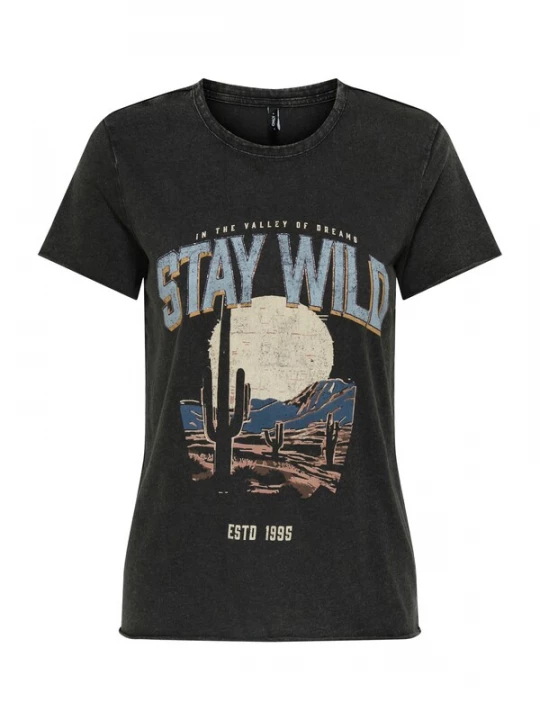 Foto van product ONLY Shirt 'ONLLUCY' taupe / navy / brokaat / zwart