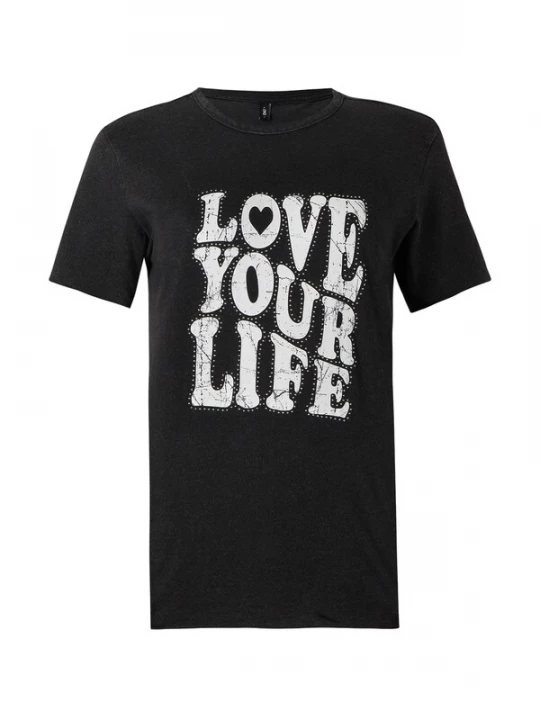 Foto van product ONLY Shirt 'ONLLUCY' zwart / wit