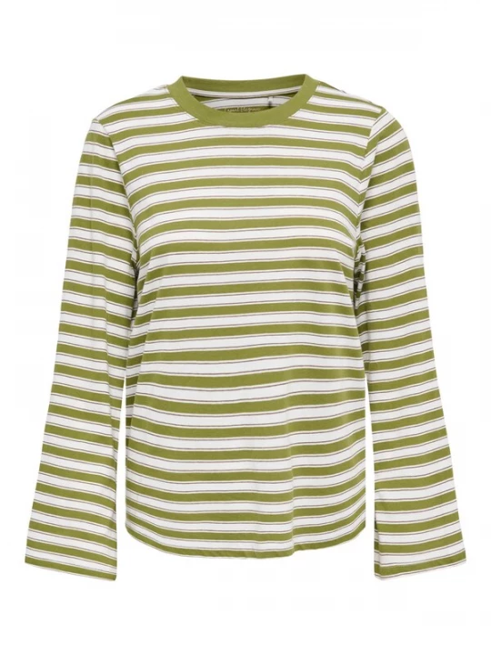 Foto van product ONLY Shirt 'ONLLUNA HAPPY' olijfgroen / wit