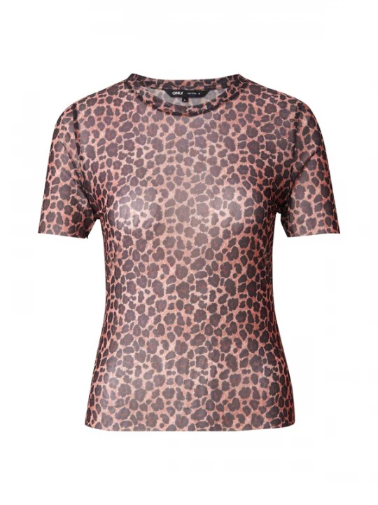 Foto van product ONLY Shirt 'ONLMaja' beige / cognac / zwart