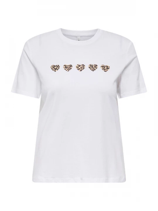 Foto van product ONLY Shirt 'ONLMIA' beige / zwart / wit