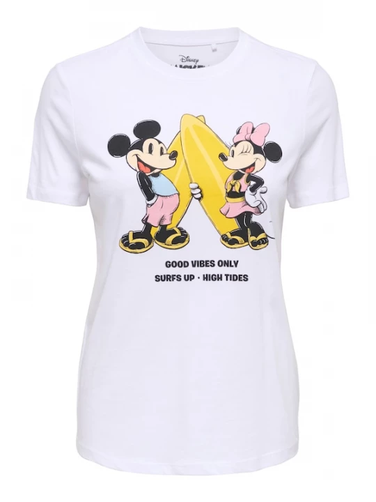 Foto van product ONLY Shirt 'ONLMICKEY MINNIE' geel / rosa / zwart / wit