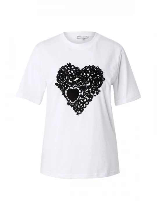 Foto van product ONLY Shirt 'ONLNINA' zwart / wit