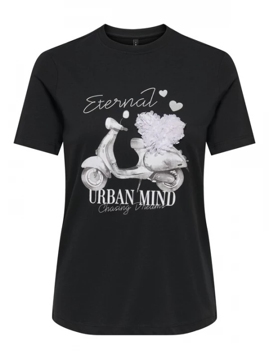 Foto van product ONLY Shirt 'ONLPAULA' grijs / zwart / wit