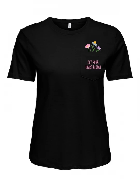 Foto van product ONLY Shirt 'ONLPOLLY' lichtblauw / geel / pink / zwart