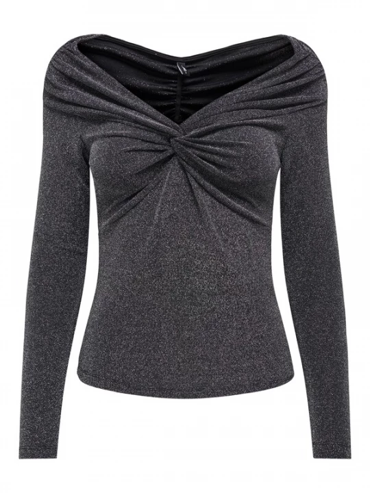 Foto van product ONLY Shirt 'ONLQueen' zwart / zilver