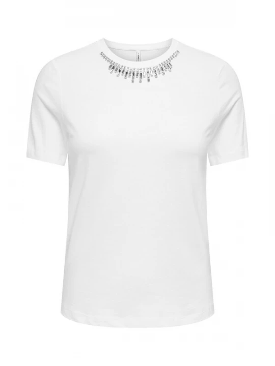 Foto van product ONLY Shirt 'ONLRIE' zilver / wit