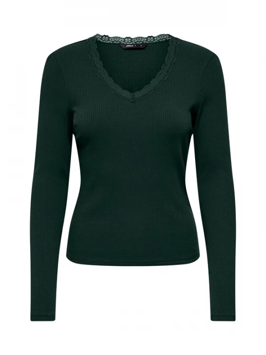 Foto van product ONLY Shirt 'ONLSARA SHARAI' donkergroen