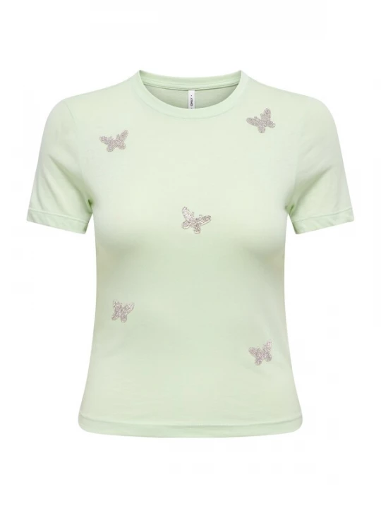 Foto van product ONLY Shirt 'ONLSNAPPY' mintgroen / zilver